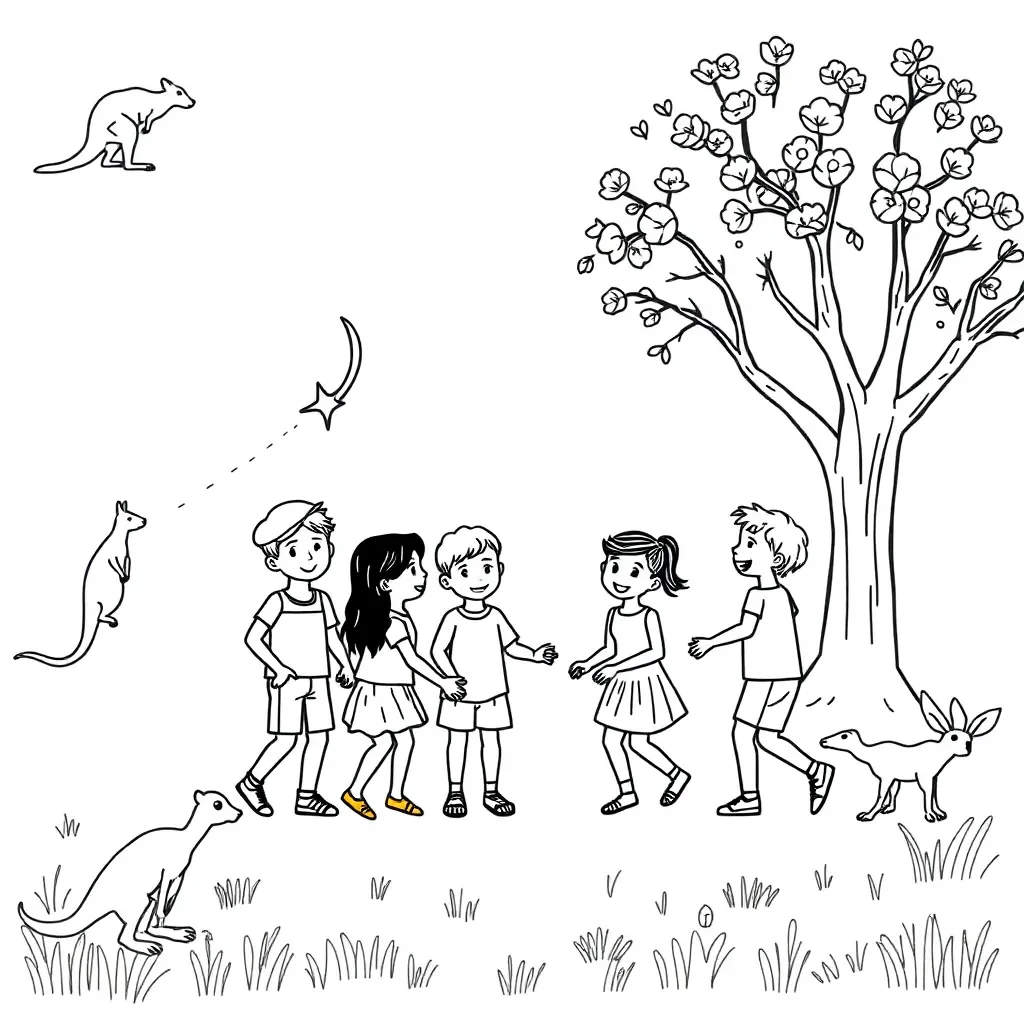 Children playing together in different groups