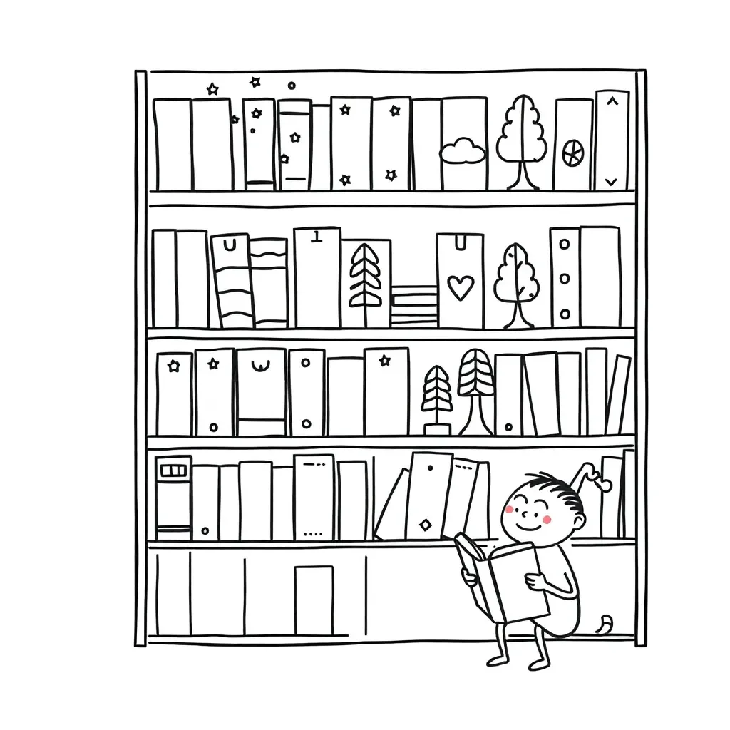 Stack of books illustration