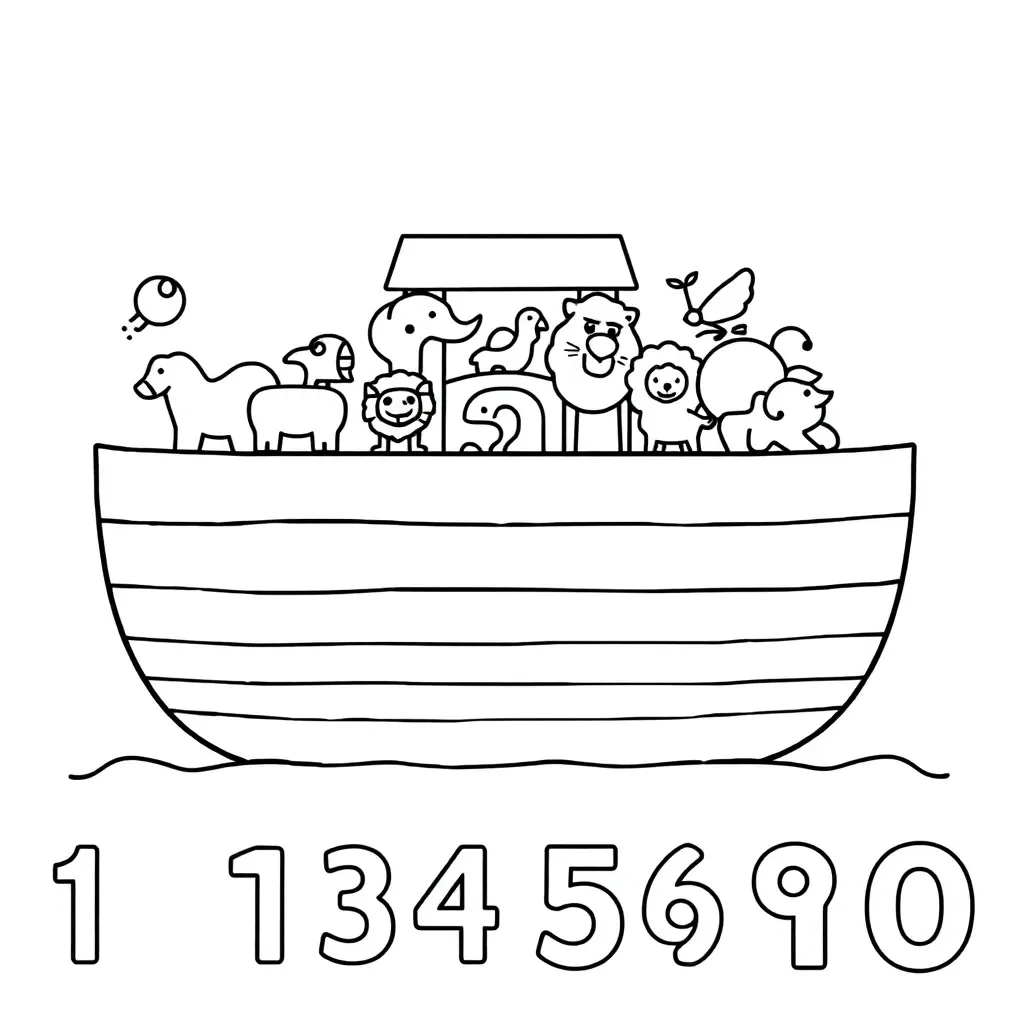 Noah's Ark with animal pairs