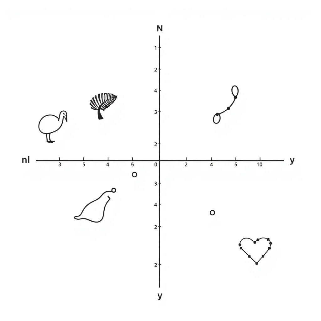 Coordinate plane grid illustration