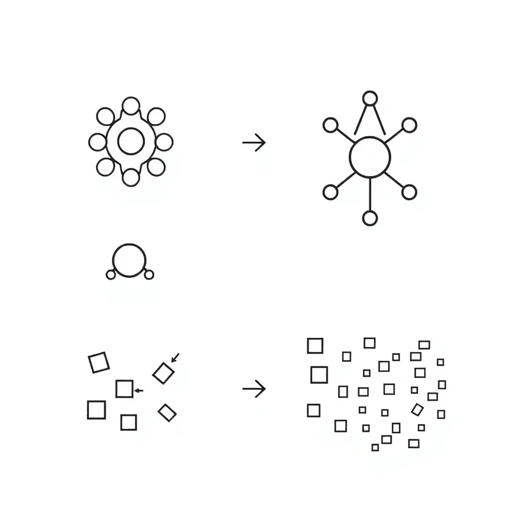 Atoms and molecules illustration