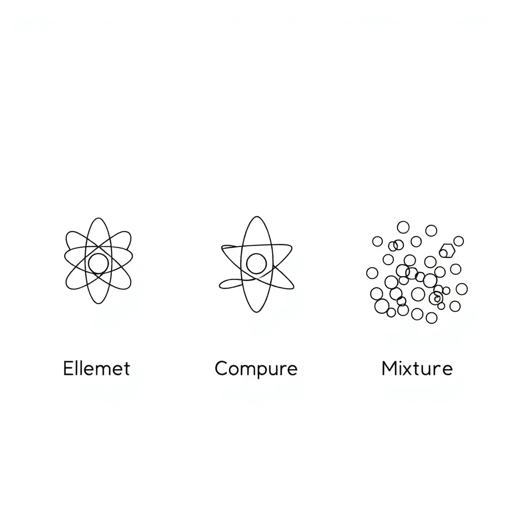 Atoms and molecules illustration