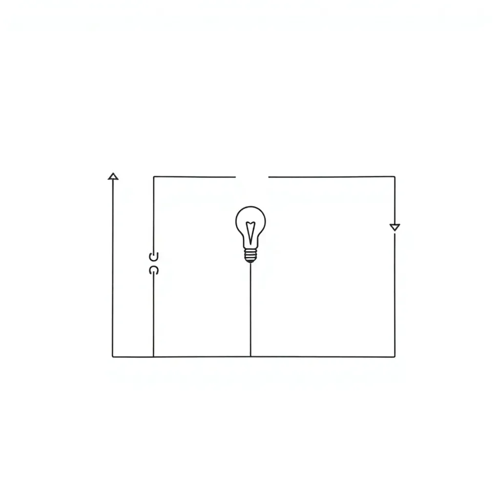 Lightning and electrical circuits illustration
