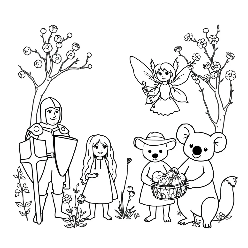 Fairytale characters illustration