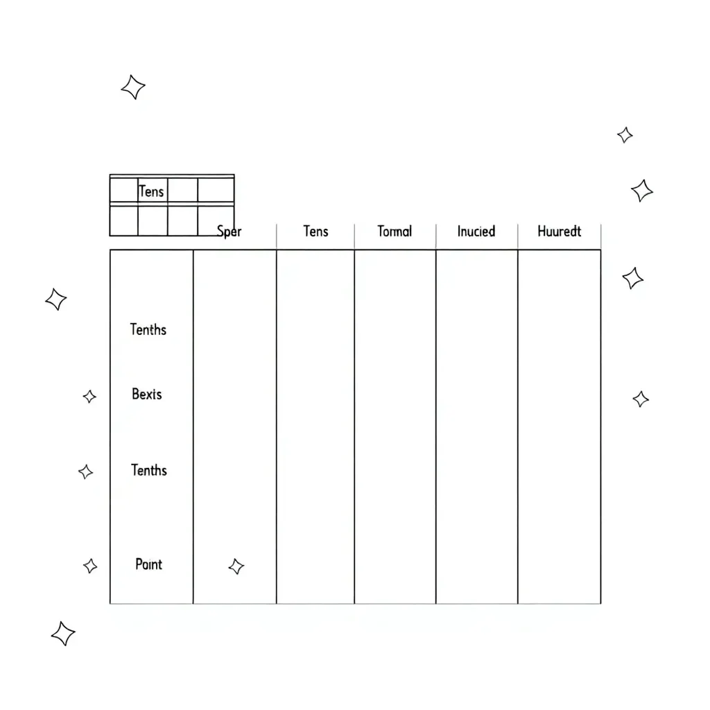 Decimal numbers and place value illustration