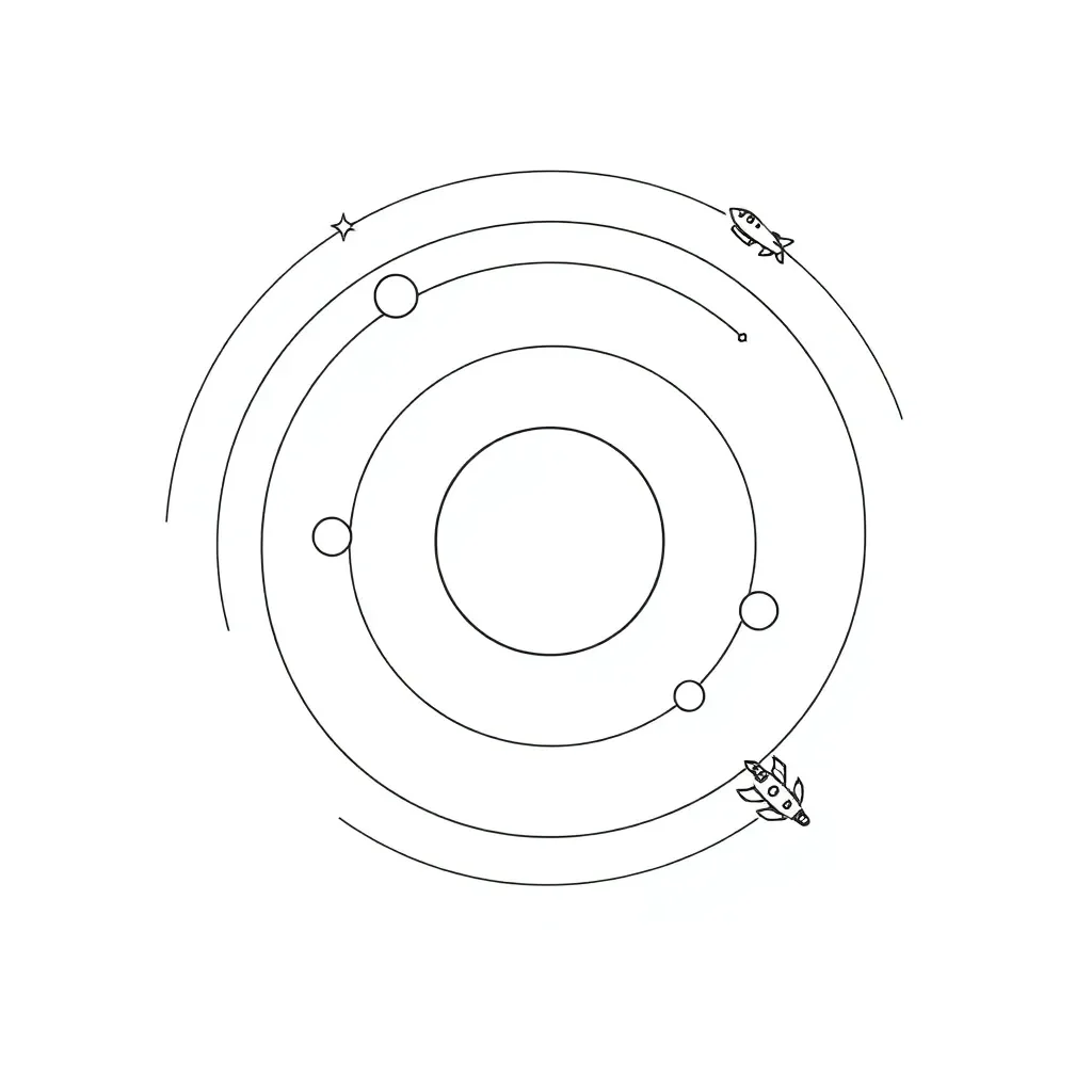 Solar system illustration