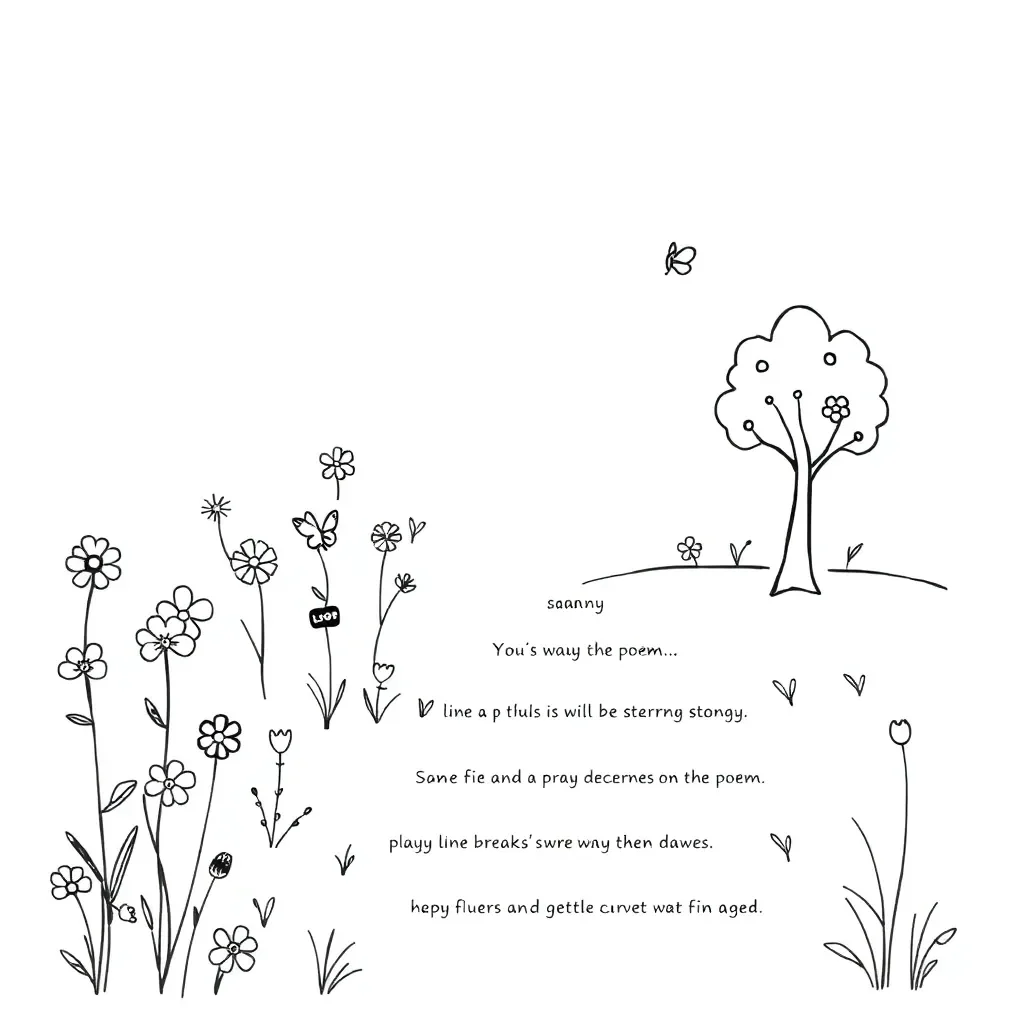 Poetry book with colorful verses