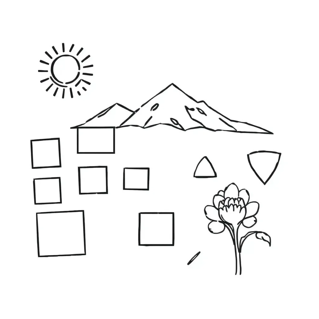 Regular shapes illustration