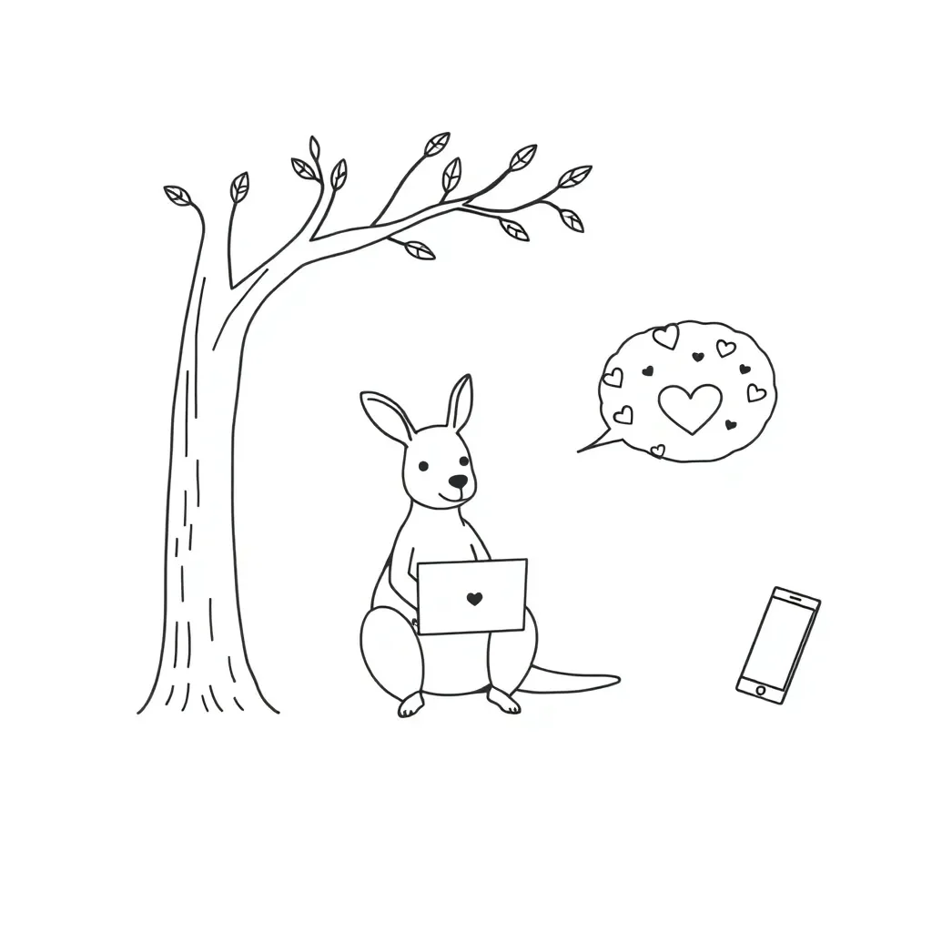 Digital wellness illustration
