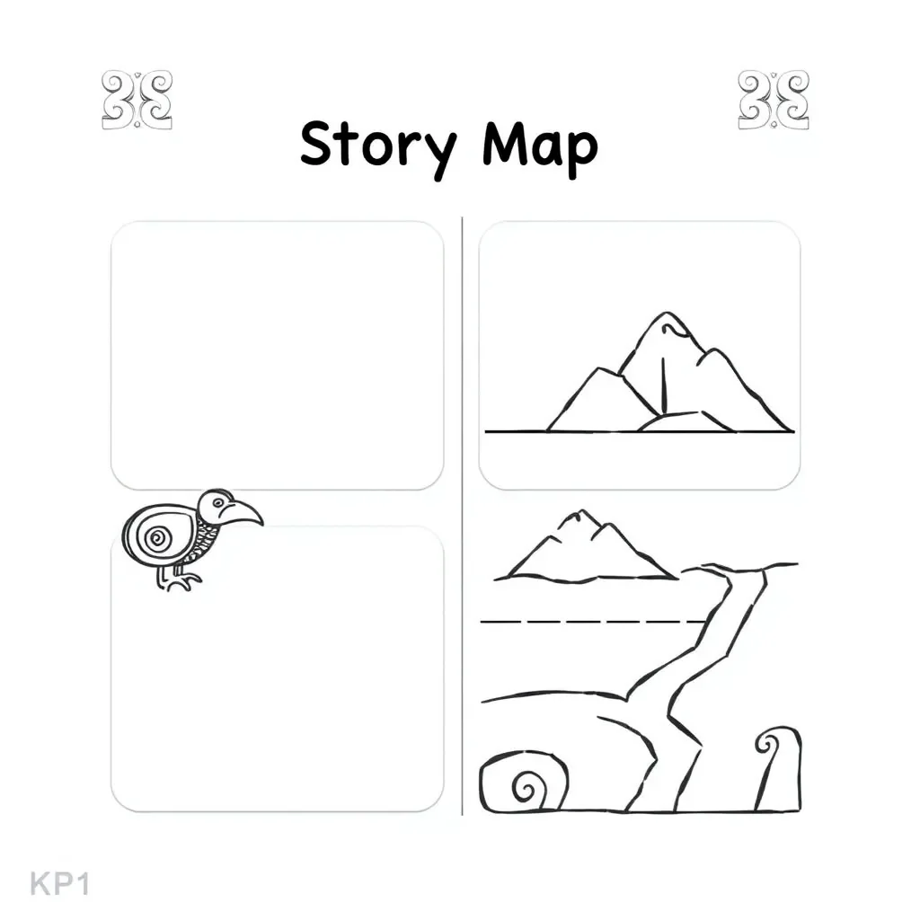 Nature scavenger hunt illustration
