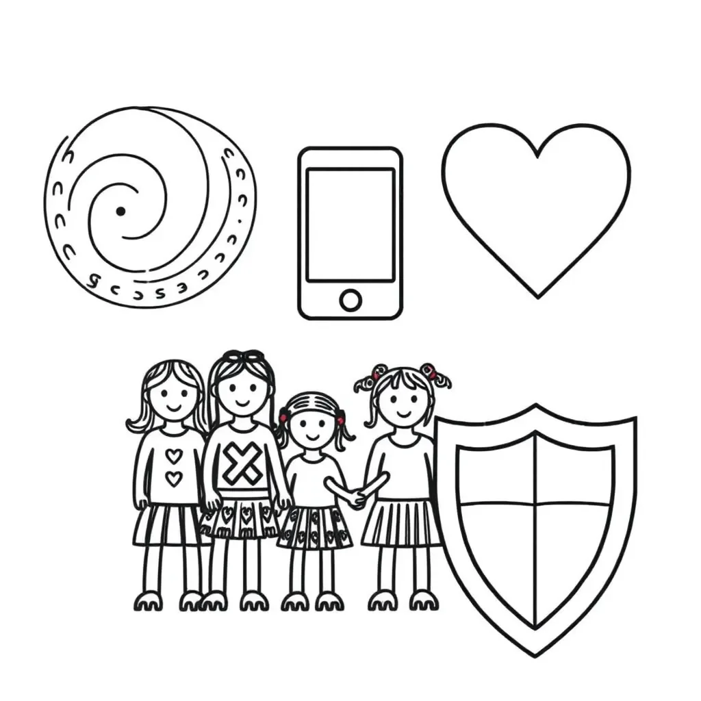 Digital wellbeing and cyberbullying awareness illustration