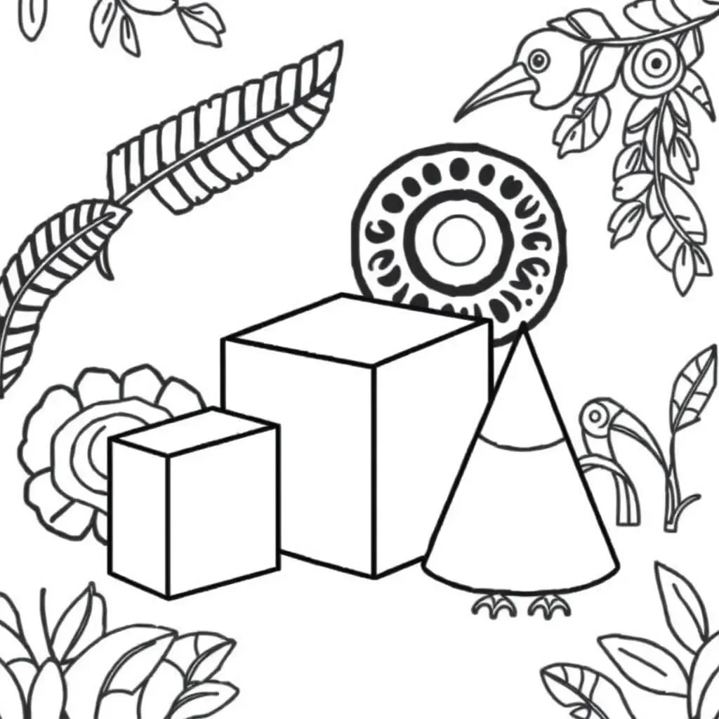 3D shapes illustration