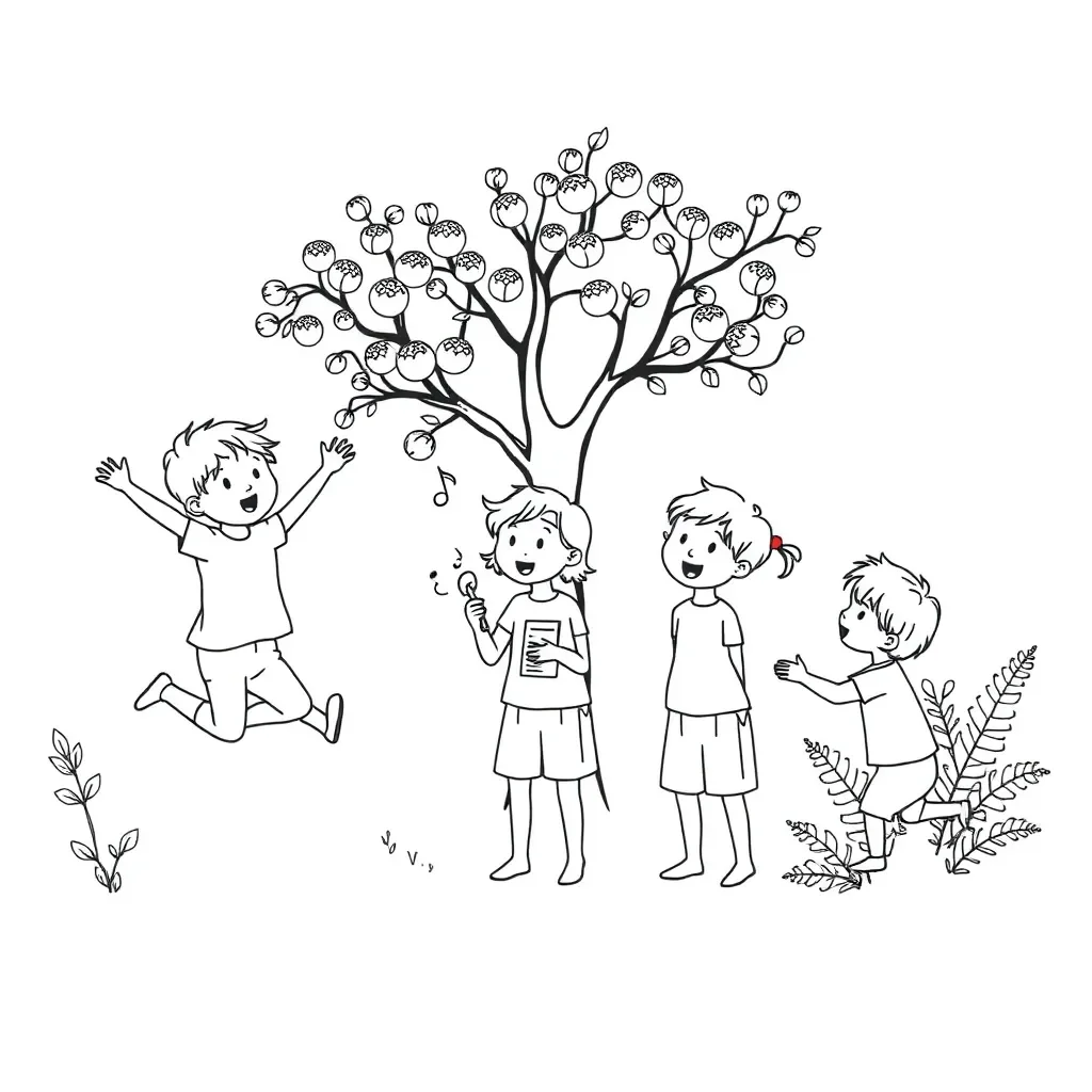 Children reading and playing with words