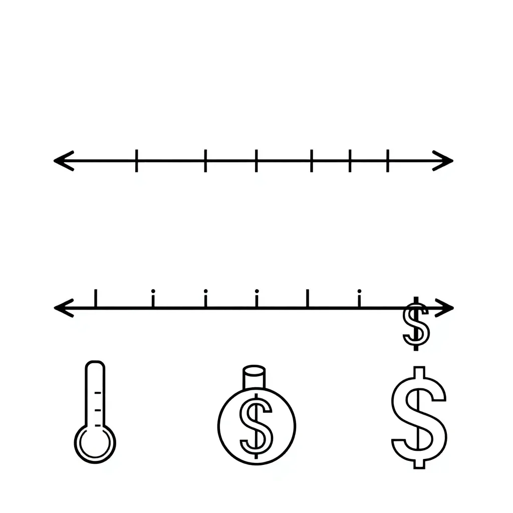 Number line with positive and negative integers