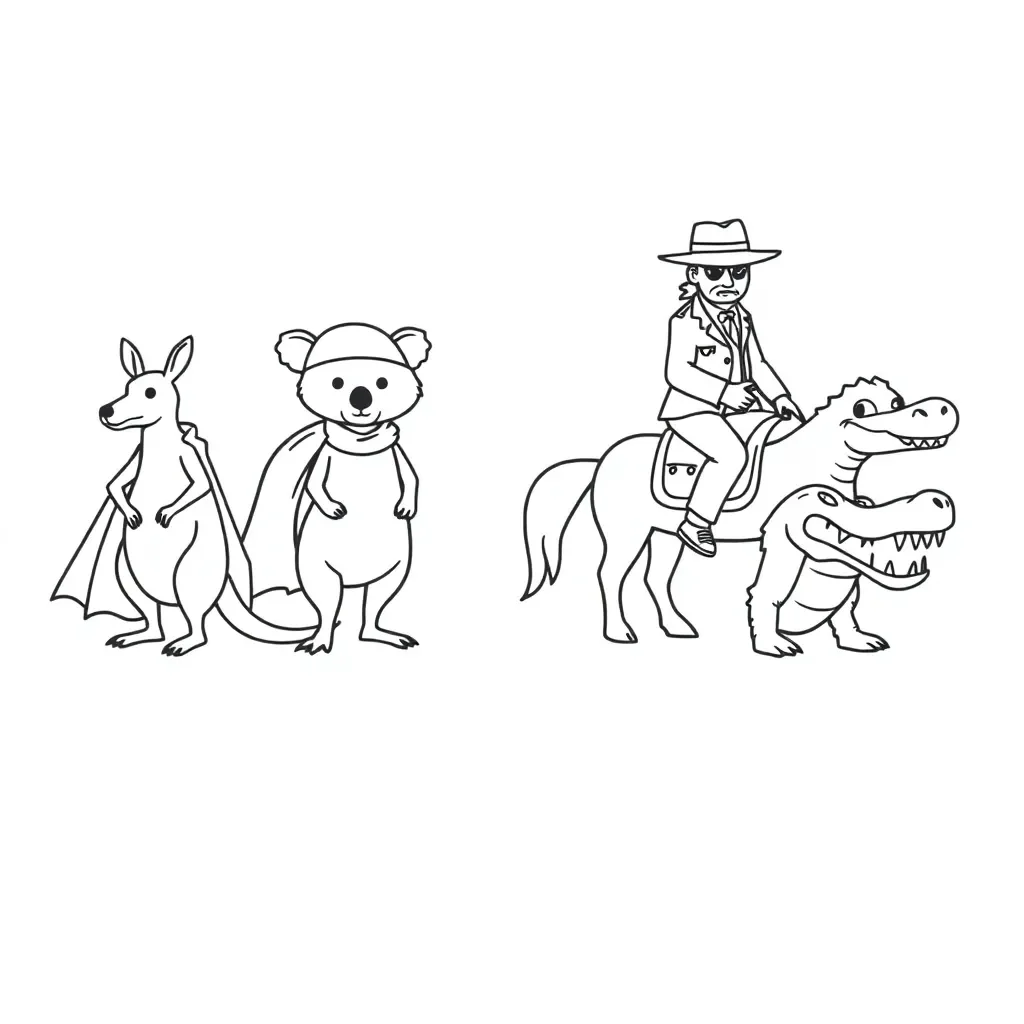 NSW historical figures illustration