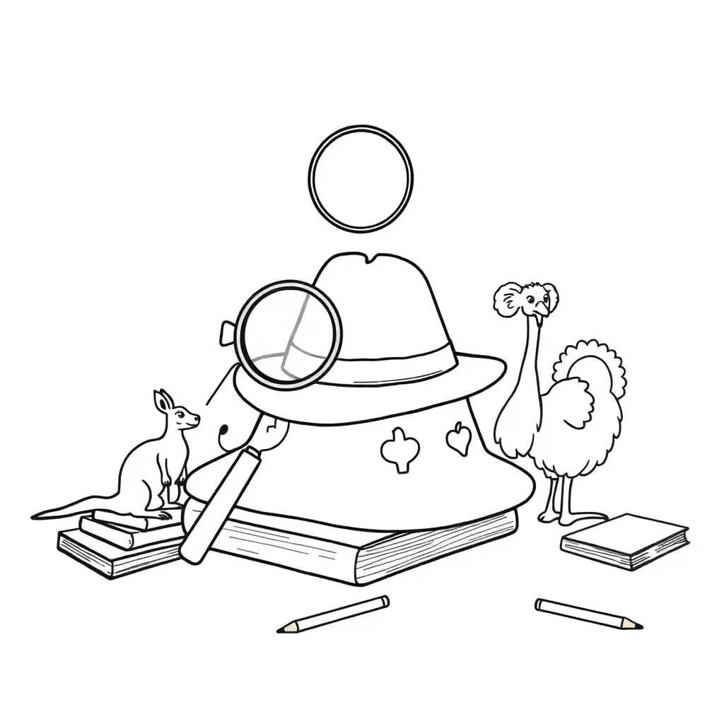 Detective with magnifying glass