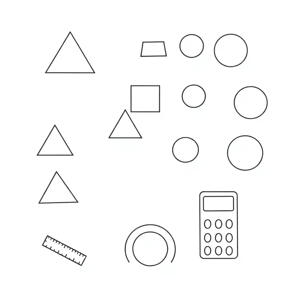 Math symbols and numbers illustration