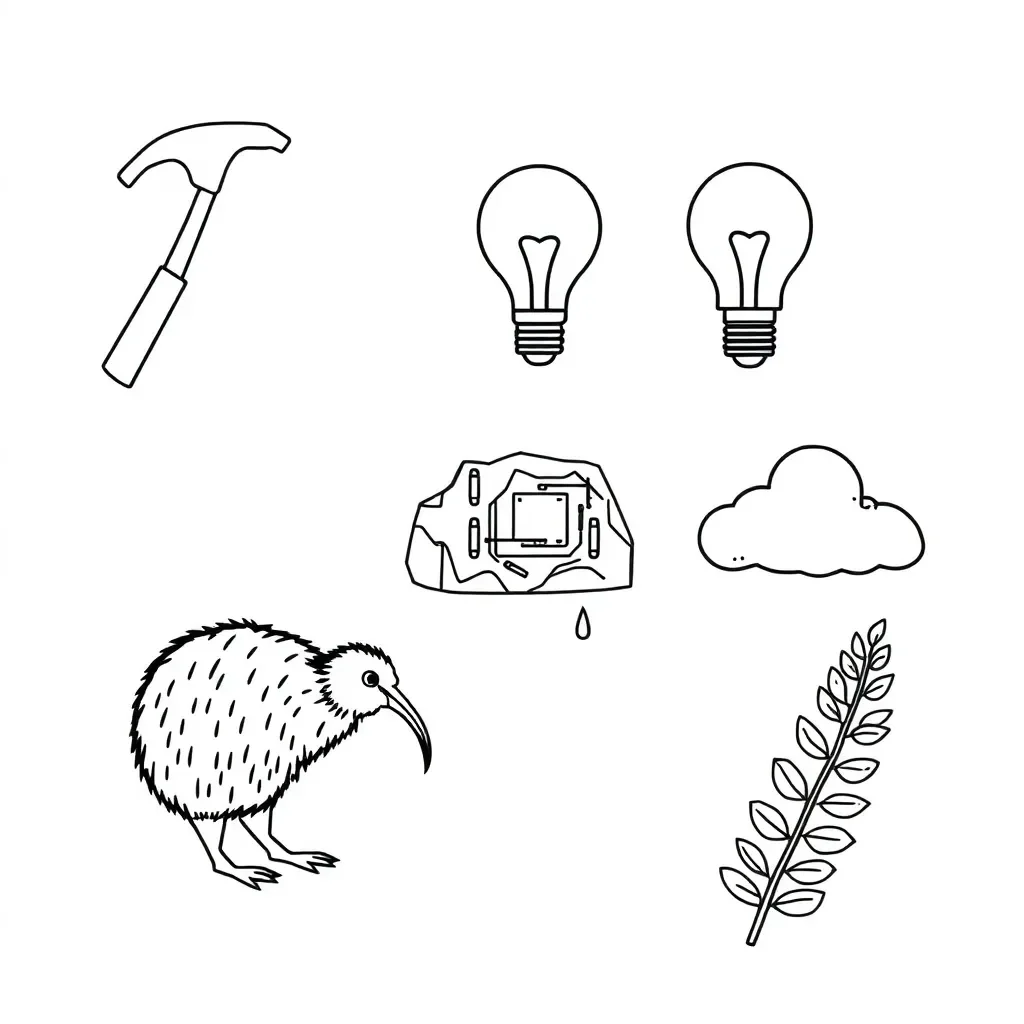 Various metals and non-metals illustration