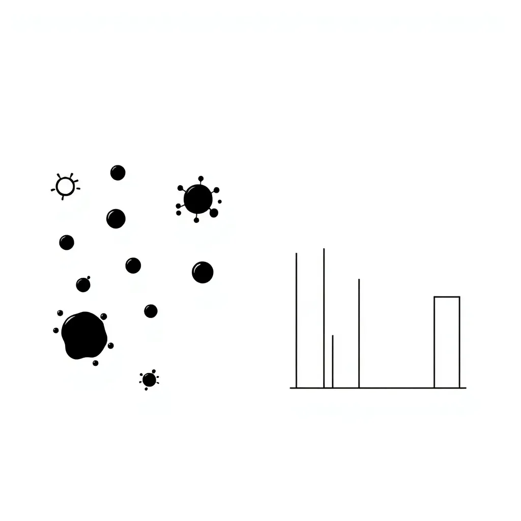 Colourful paint splats for counting
