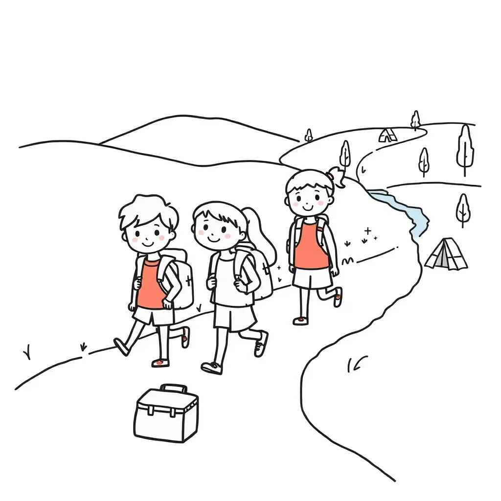 People on a journey with suitcases