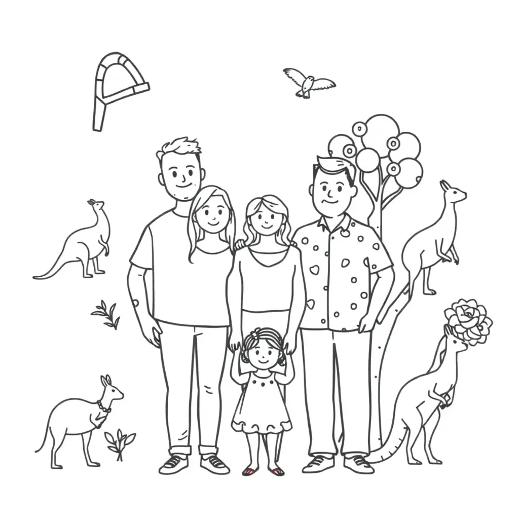 Happy family illustration
