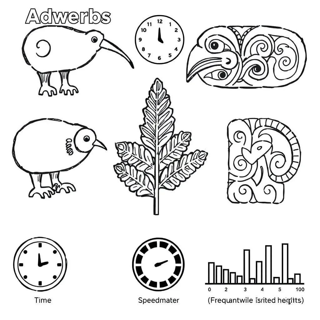 Adverbs practice illustration