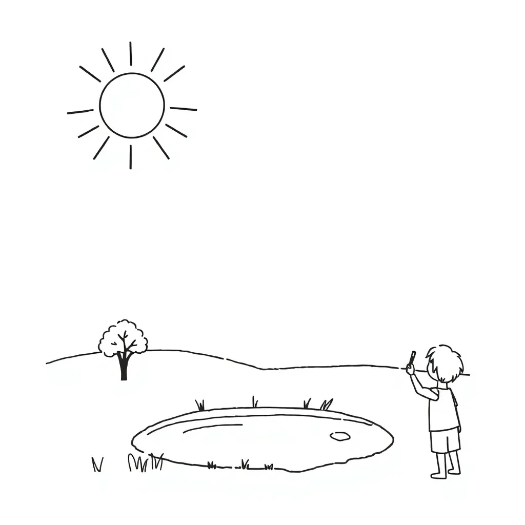 Light rays and shadows illustration