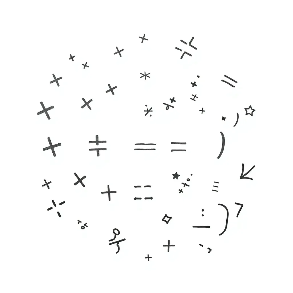 Mathematical expressions and variables illustration