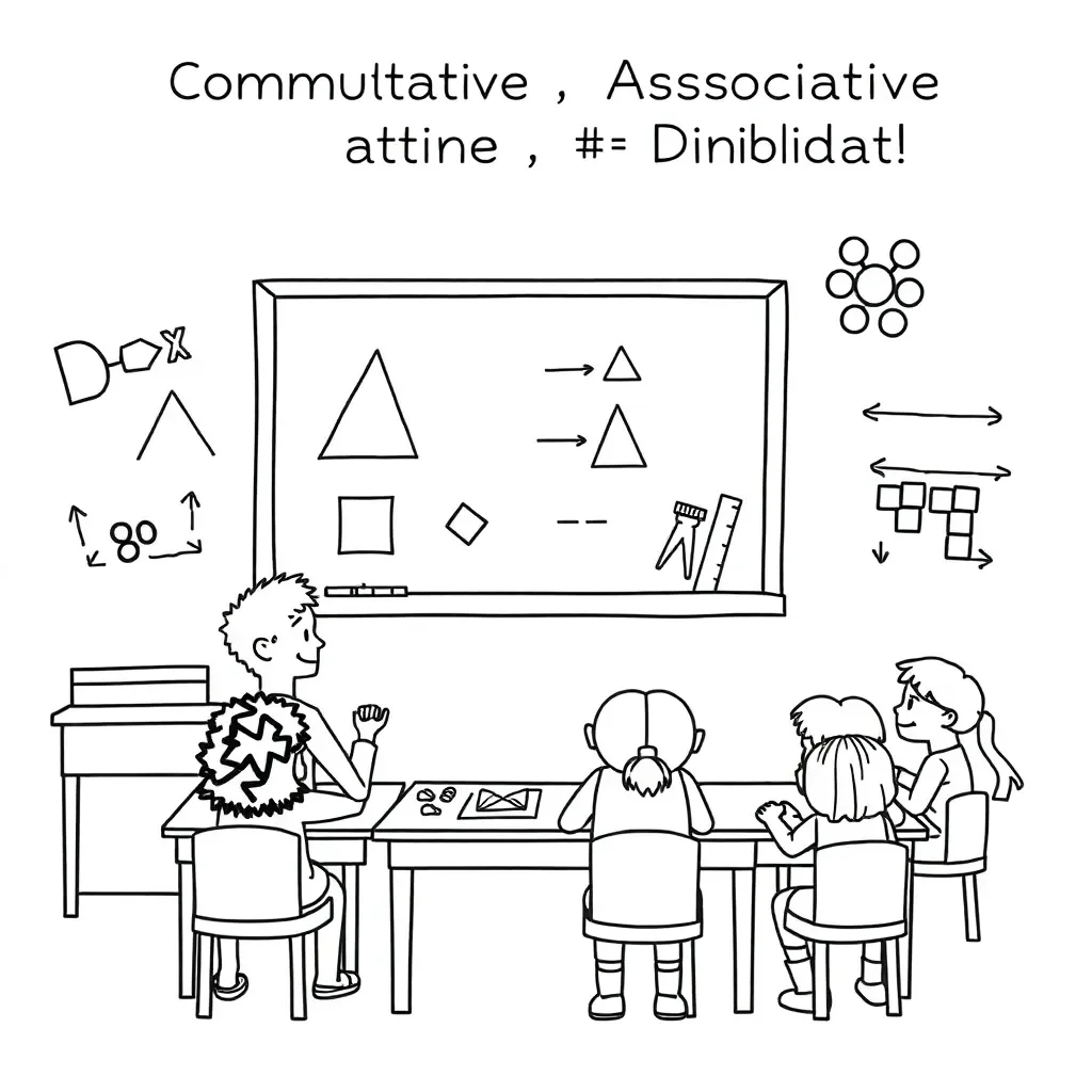 Mathematical expressions and properties illustration