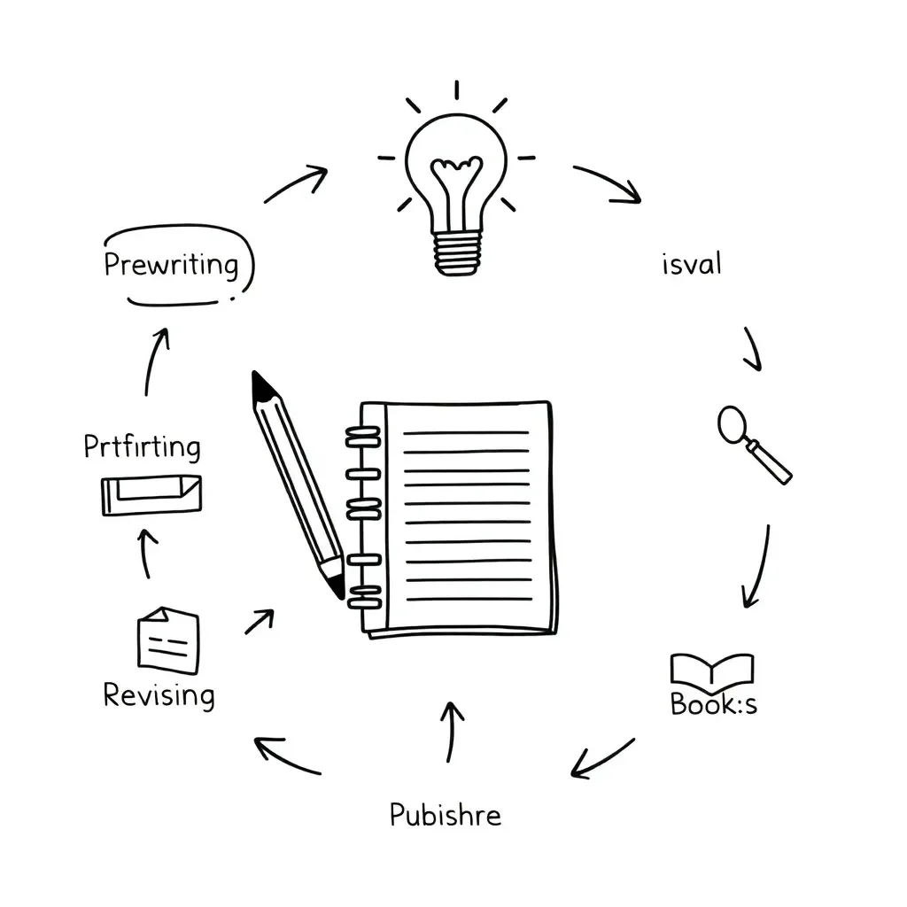 Writing process illustration