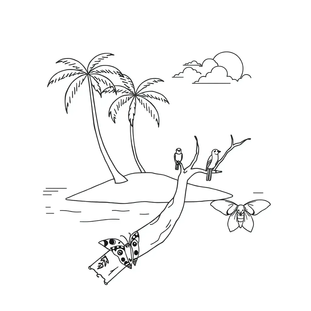 Darwin's finches illustration