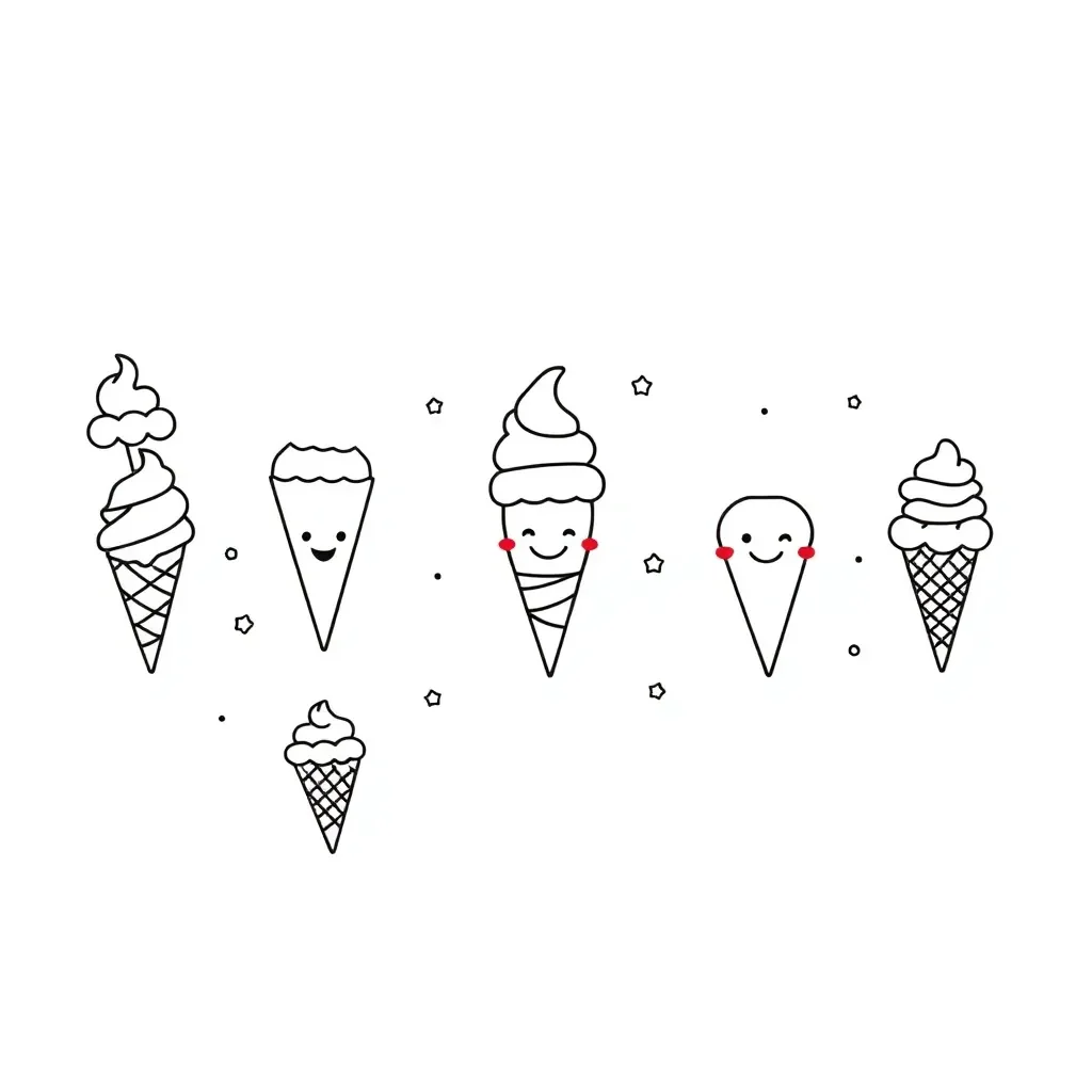 Ice cream scoops and data charts