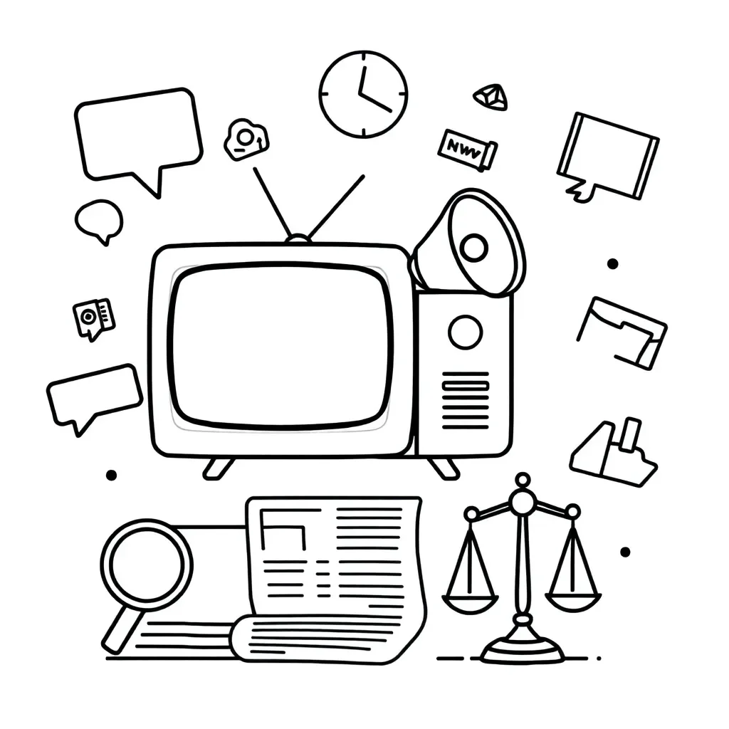 Media and communication illustration