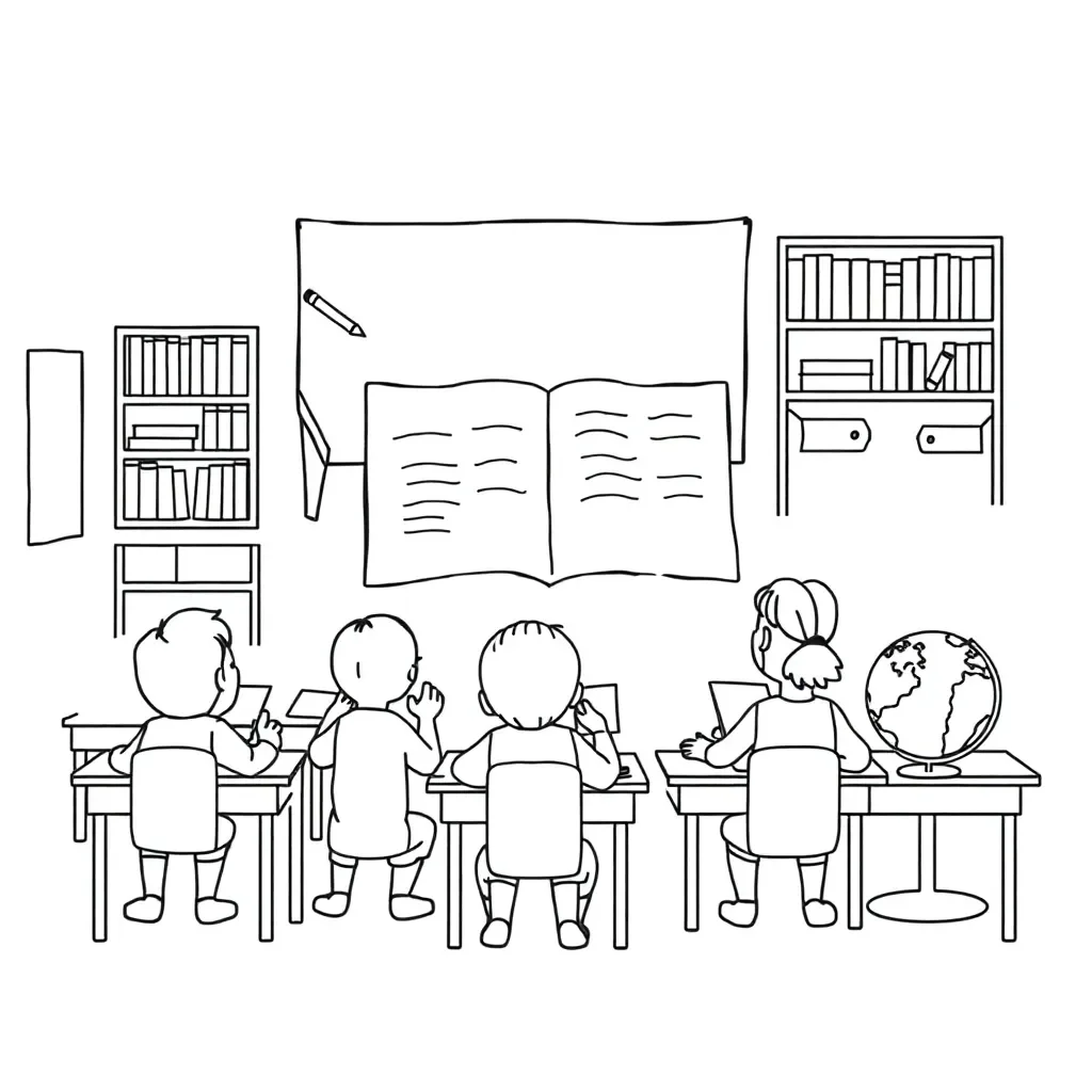 Student reading a book