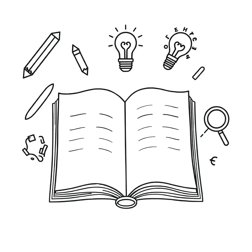 Student reading a book