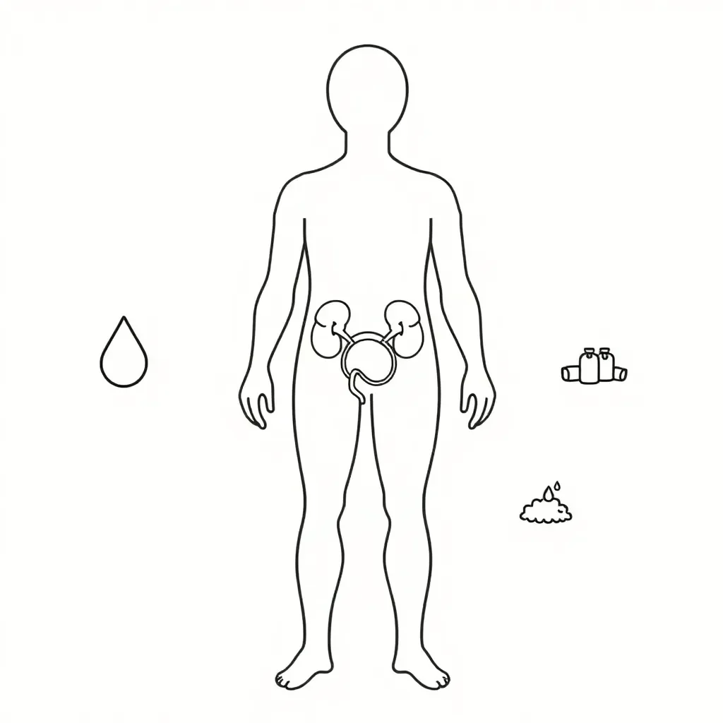 Human excretory system diagram