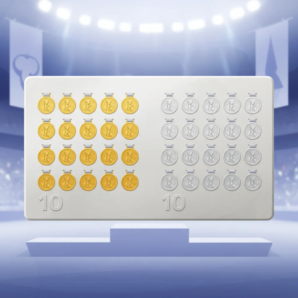 Tens Facts with Medal Counting