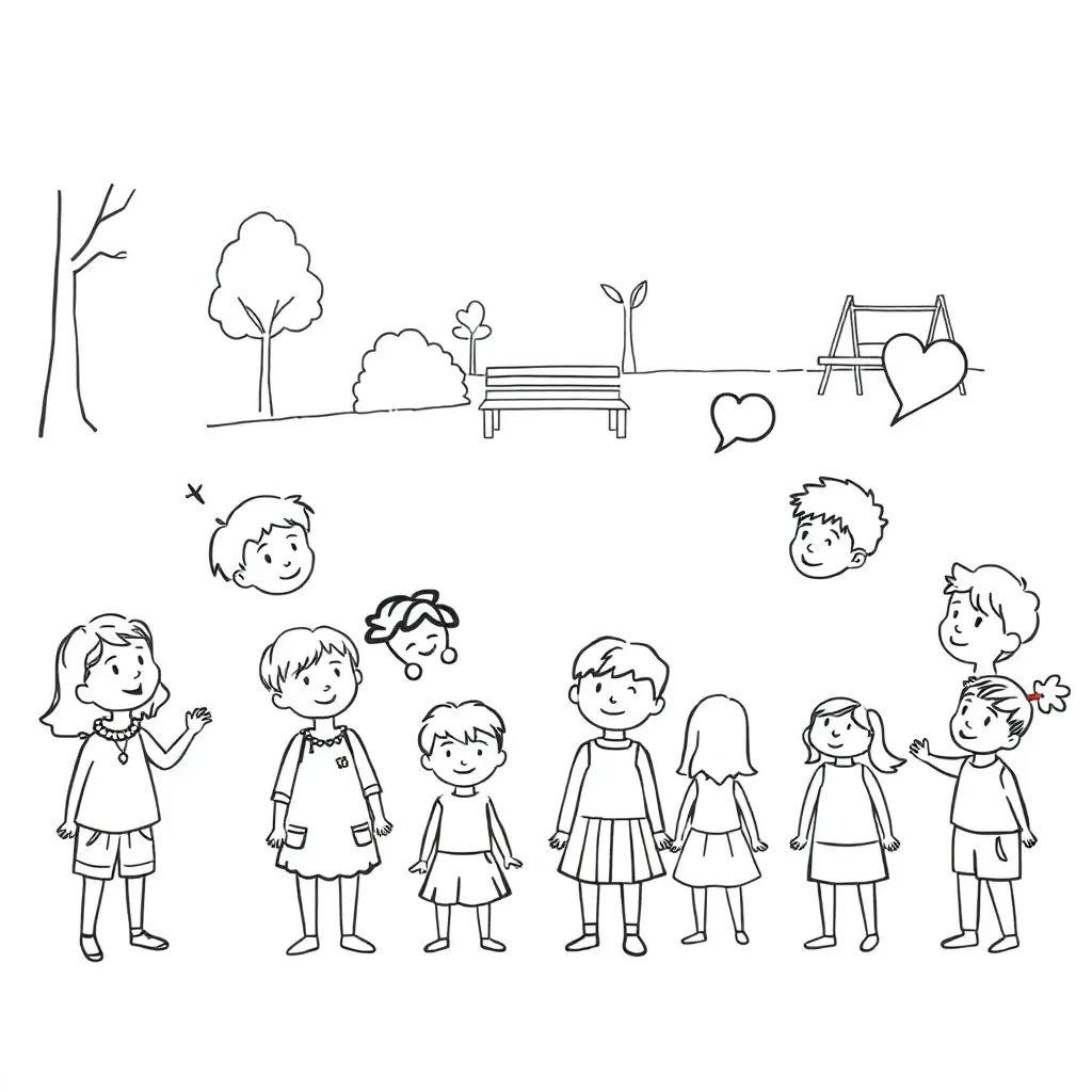 Mind map illustration with connected concepts