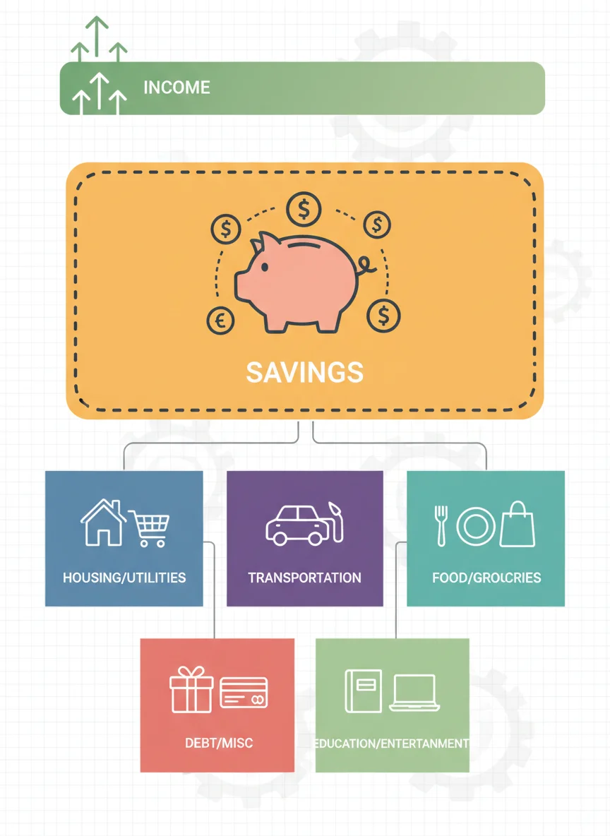 Sarah's Smart Budget: Pay-Yourself-First in Action