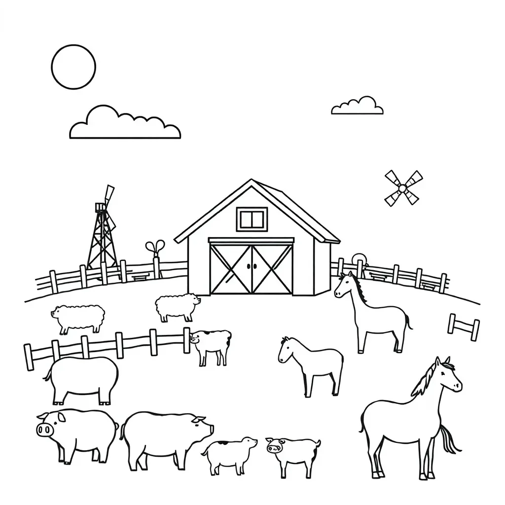 Animal Farm book cover with farm animals