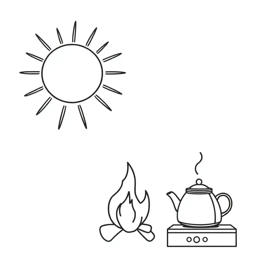Thermal radiation illustration