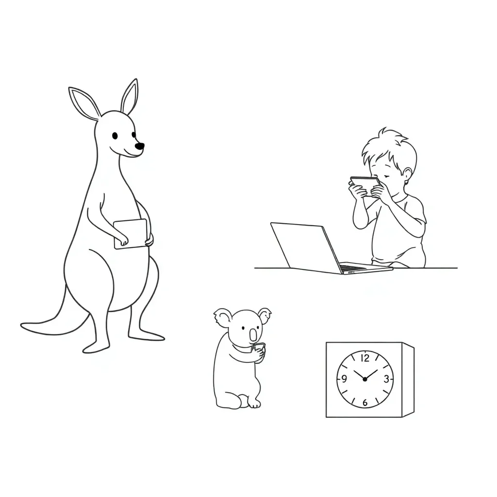 Technology tracking worksheet illustration