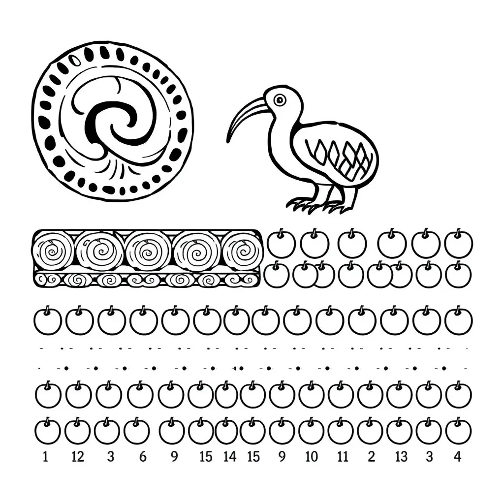 Multiplication arrays and numbers illustration