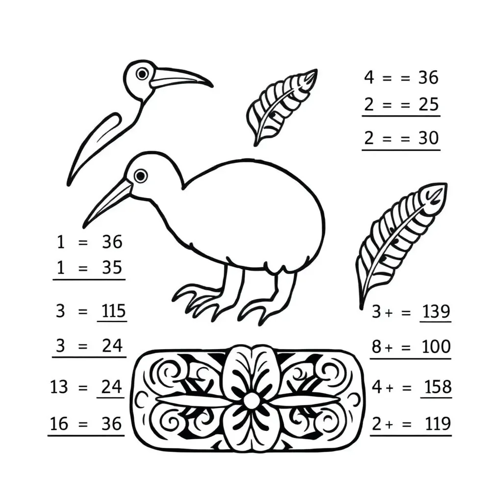 Subtraction worksheet illustration