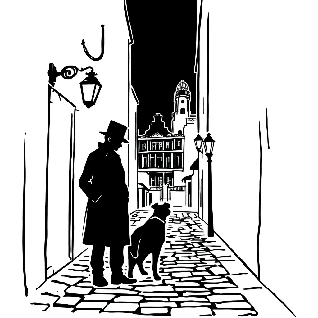Victorian character illustration