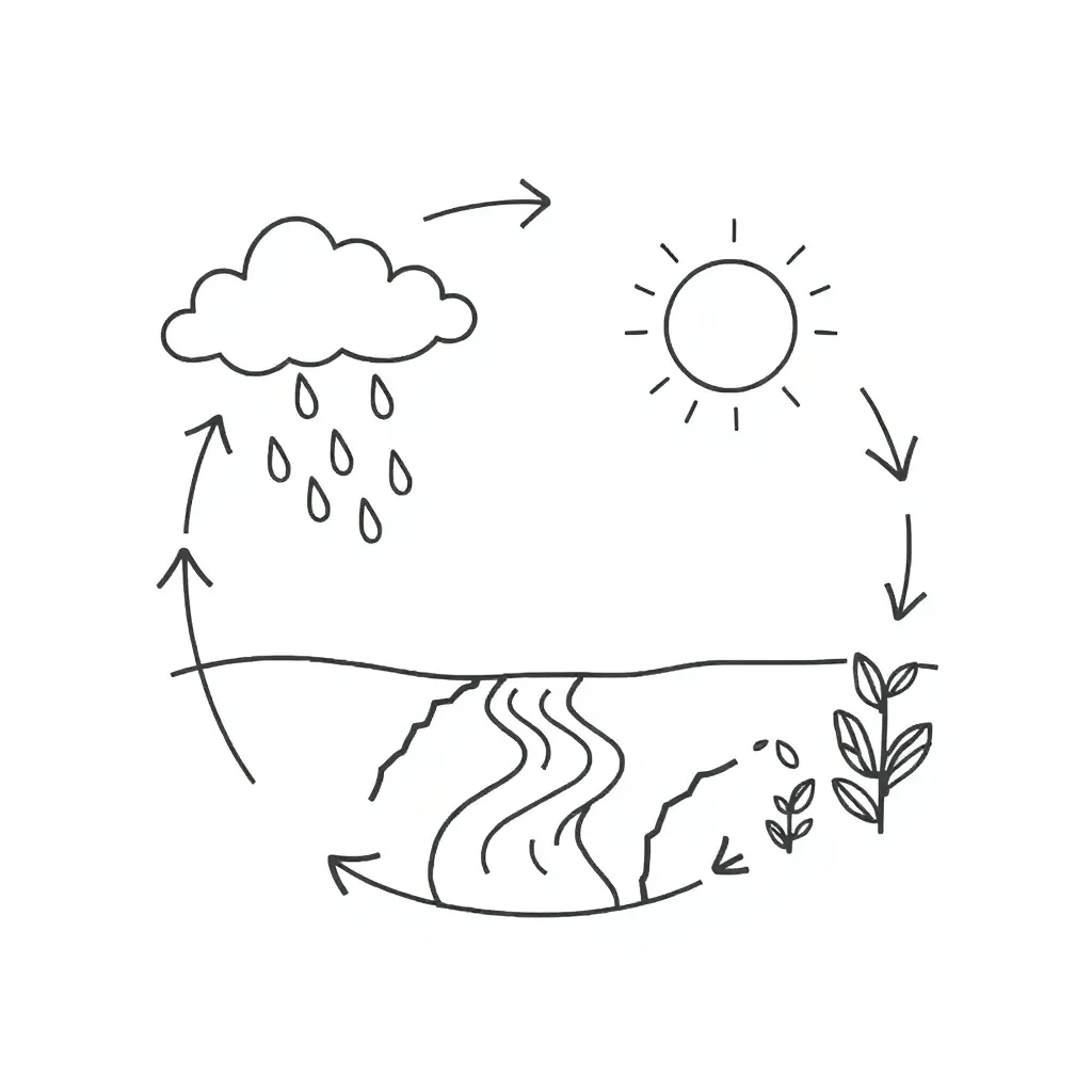 Water cycle diagram