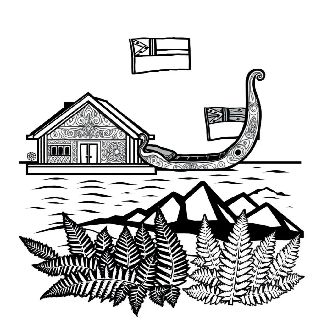 Treaty of Waitangi document illustration