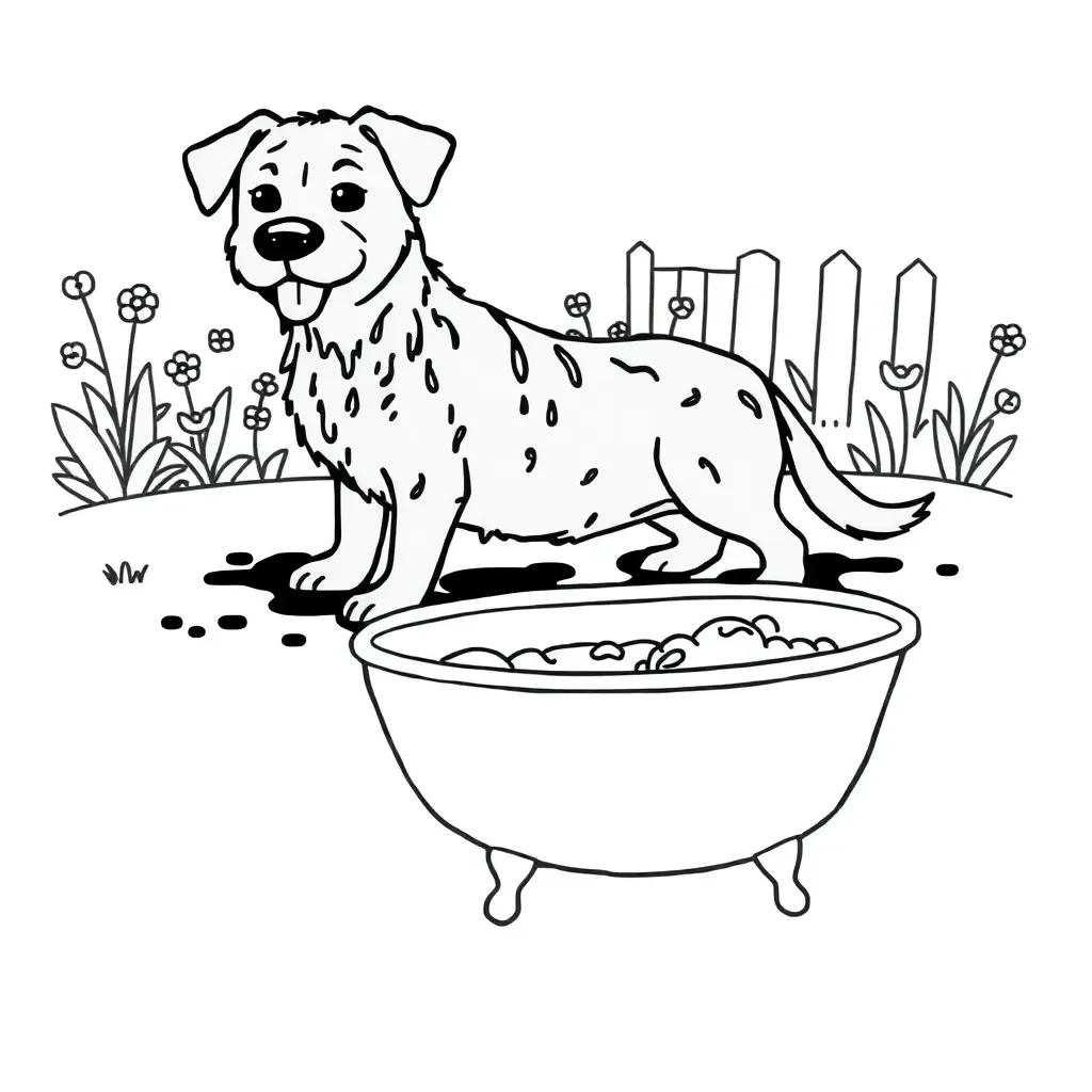 Harry the Dirty Dog illustration