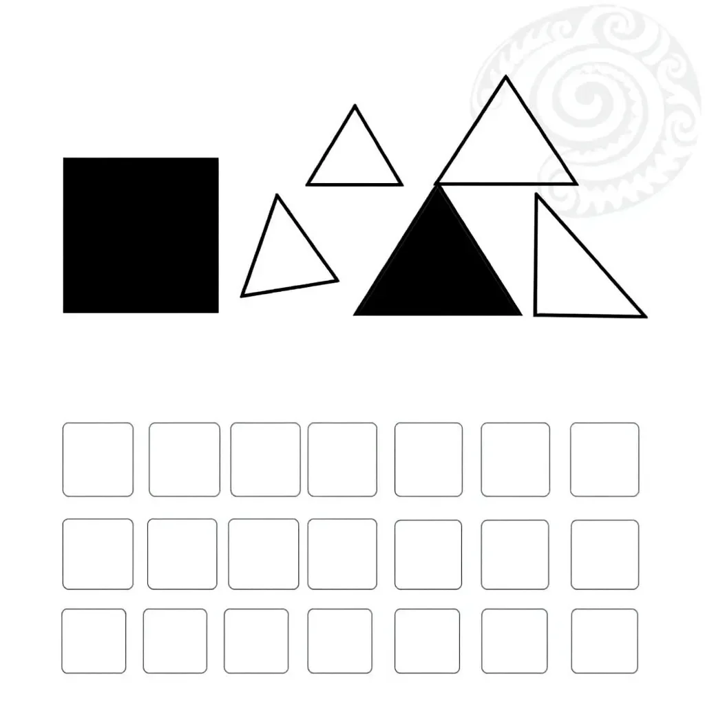 Triangles and squares illustration