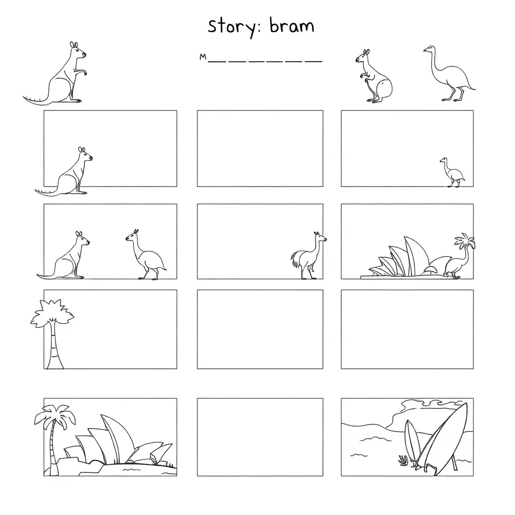 Storyboard planning illustration